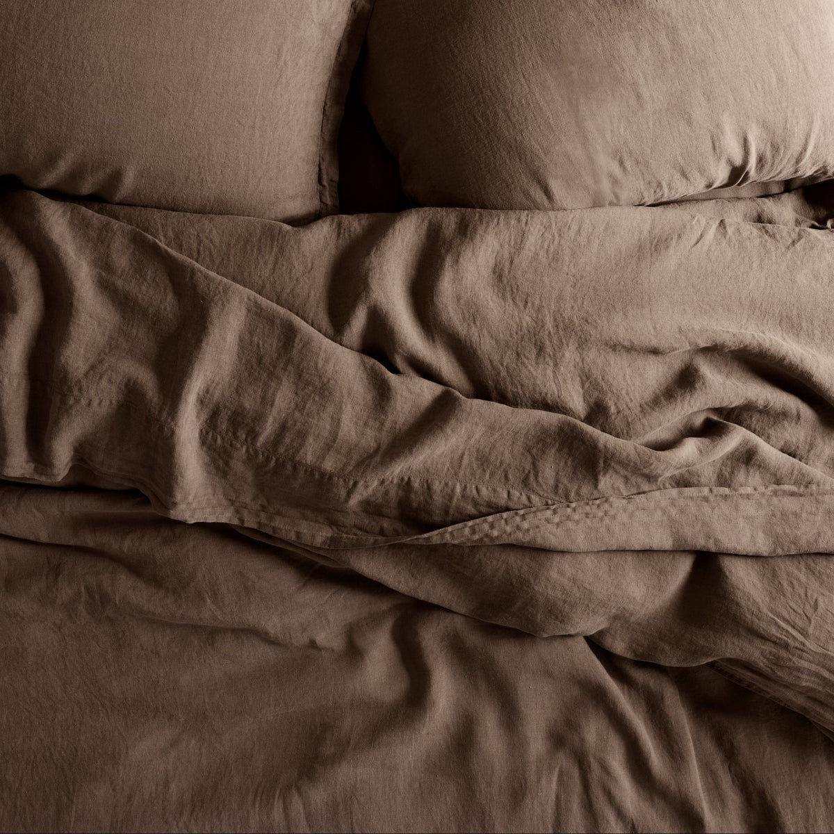 Linen Duvet Cover Set - Warm Grey F/Q