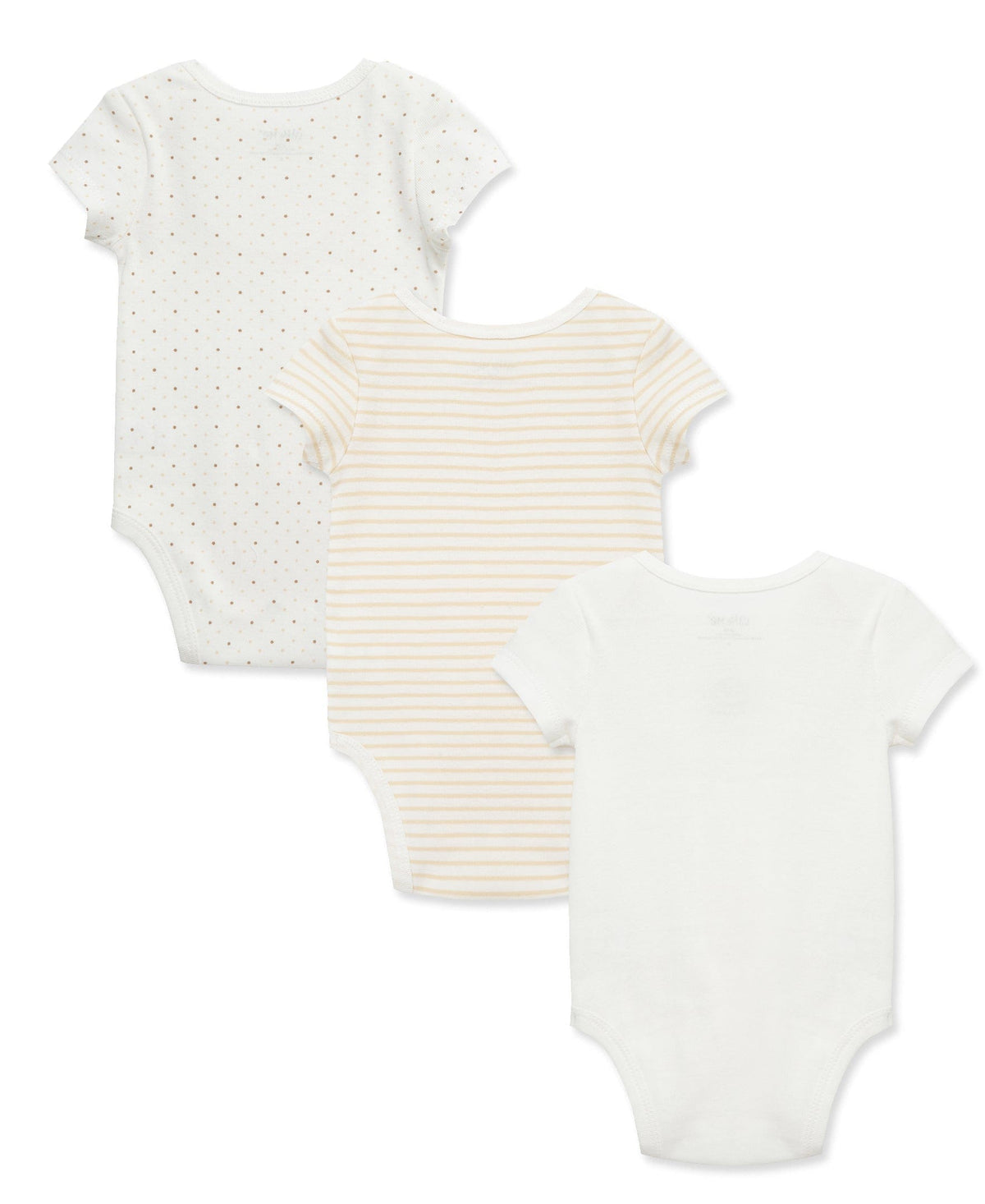Little Me Gentle Bear 3-Pack Bodysuits - Ivory, NB