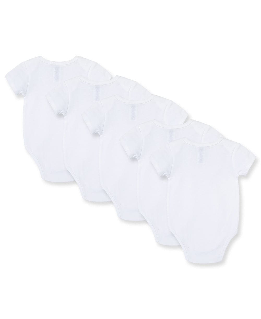 Little Me White 5-Pack Bodysuits - White, NB