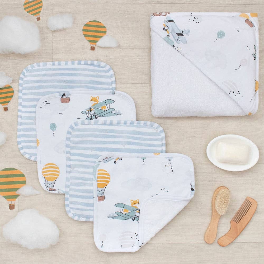 Living Textiles 5pc Bath Gift Set - Up And Up Away