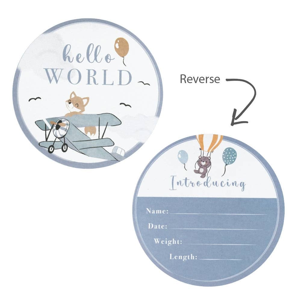 Living Textiles Hello World Gift Set - Blue Stripes