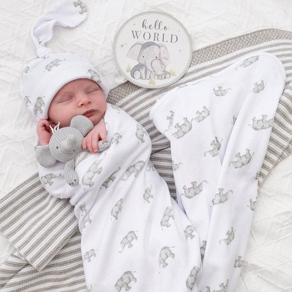 Living Textiles Hello World Gift Set - Elephant Heritage