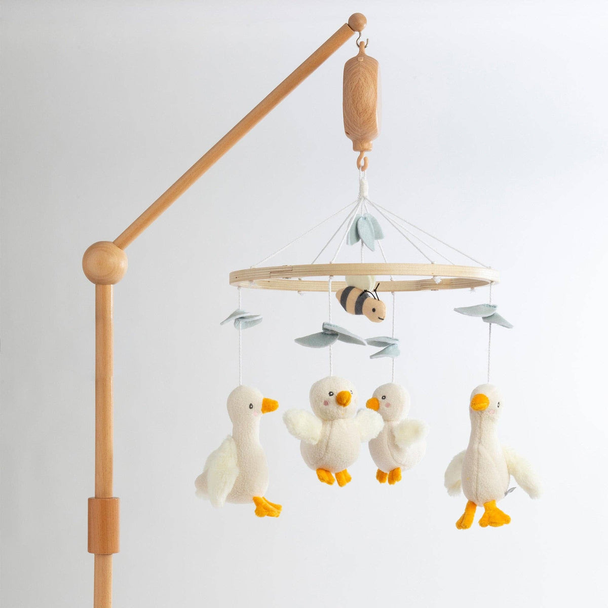 Living Textiles Musical Wooden Mobile - Goosey Goosey