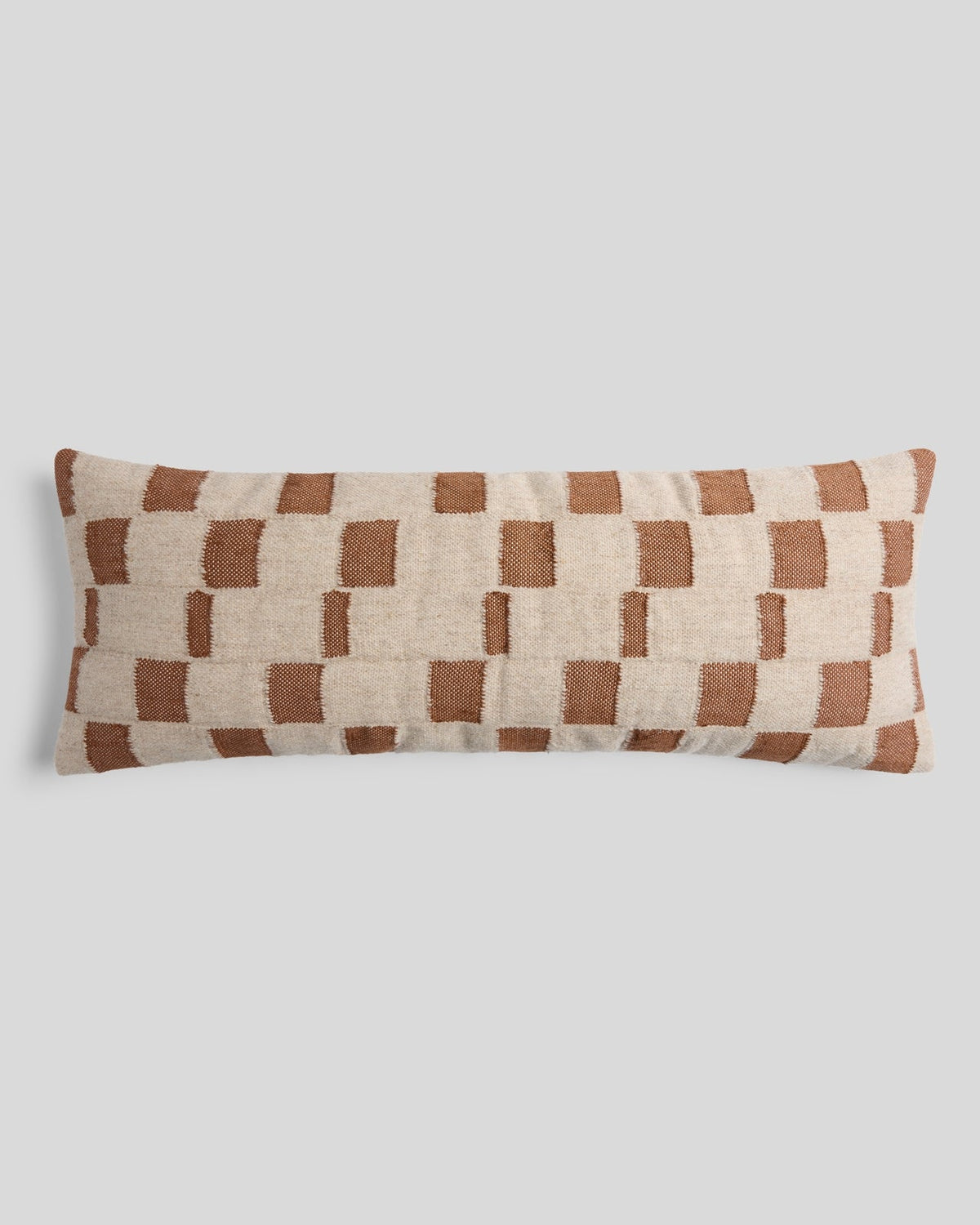 Modern Wool Lumbar Pillow Cover - FINAL SALE (Natural and Tobacco)