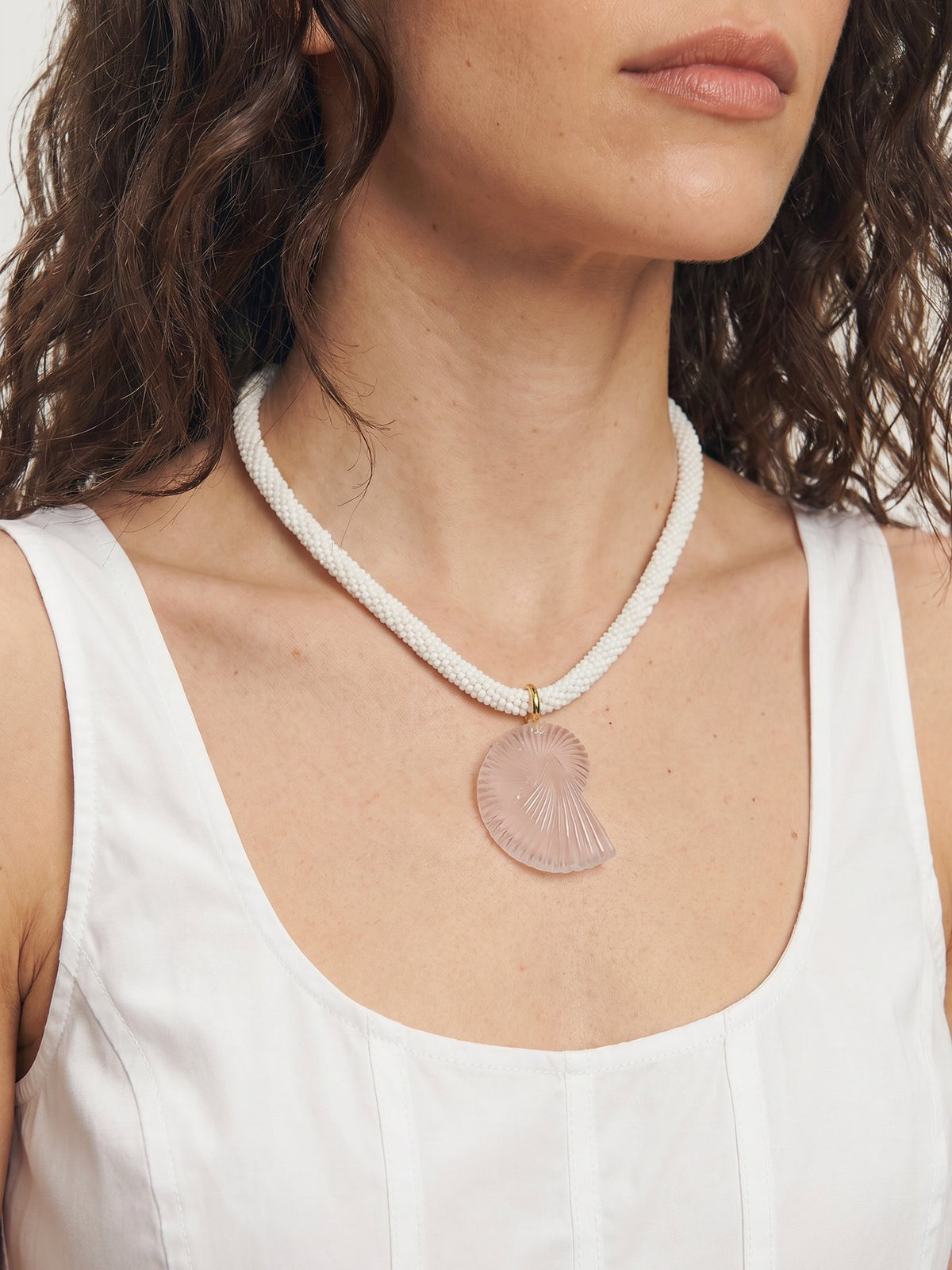 Nautilus Shell Beaded Necklace