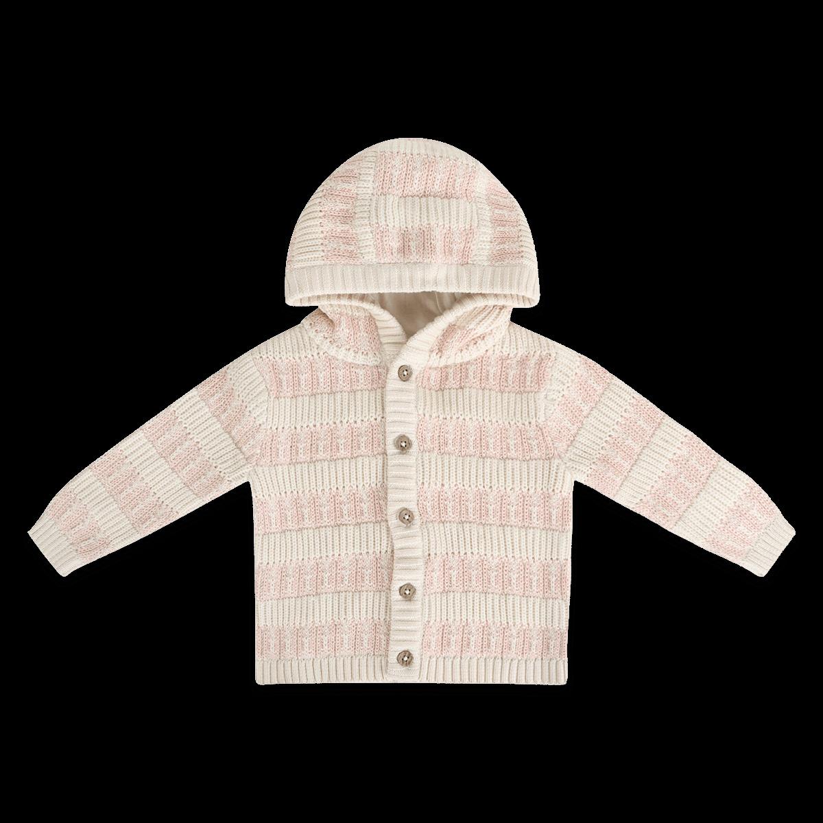 Viverano Organics Textured Knit Baby Hooded Jacket (Organic Cotton)