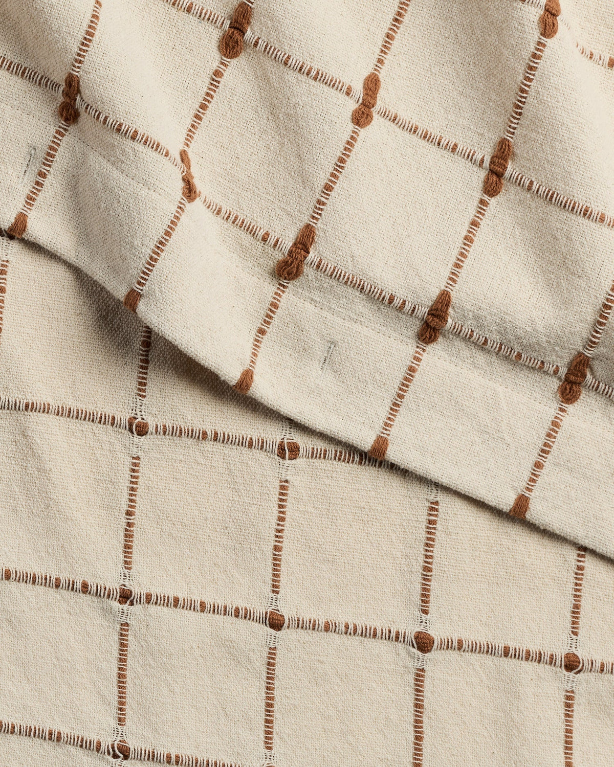 Organic Oasis Shower Curtain (Natural and Tobacco)