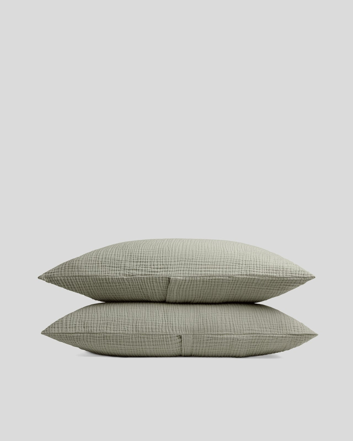 Organic Cloud Cotton Sham Set - FINAL SALE (Heathered Moss)