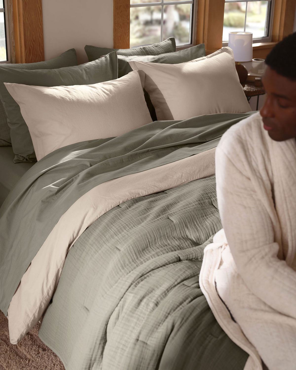 Organic Cloud Cotton Quilt (Moss)