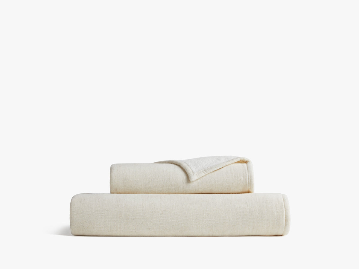 Organic Gauze Terry Towels - FINAL SALE (Natural with Cream)