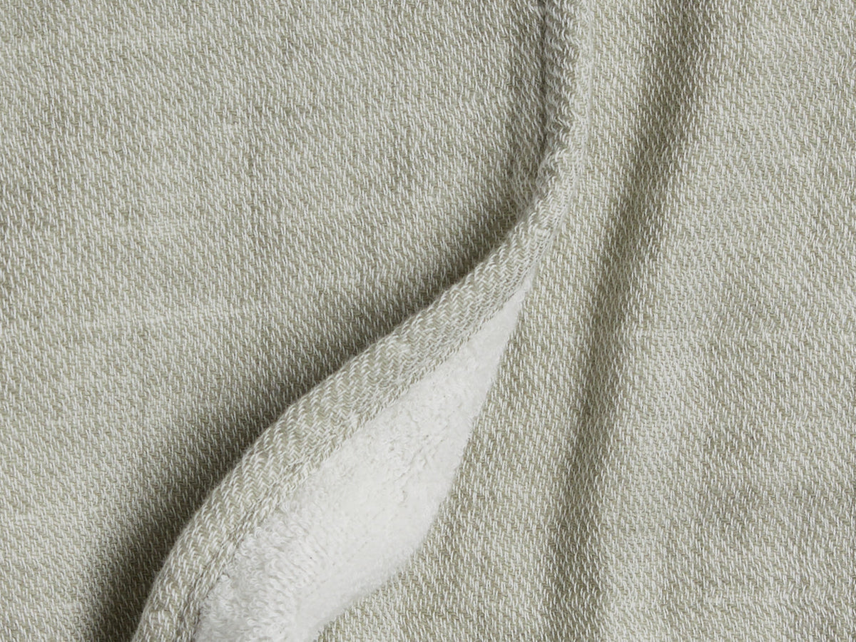 Organic Gauze Terry Towels - FINAL SALE (Moss with Cream)