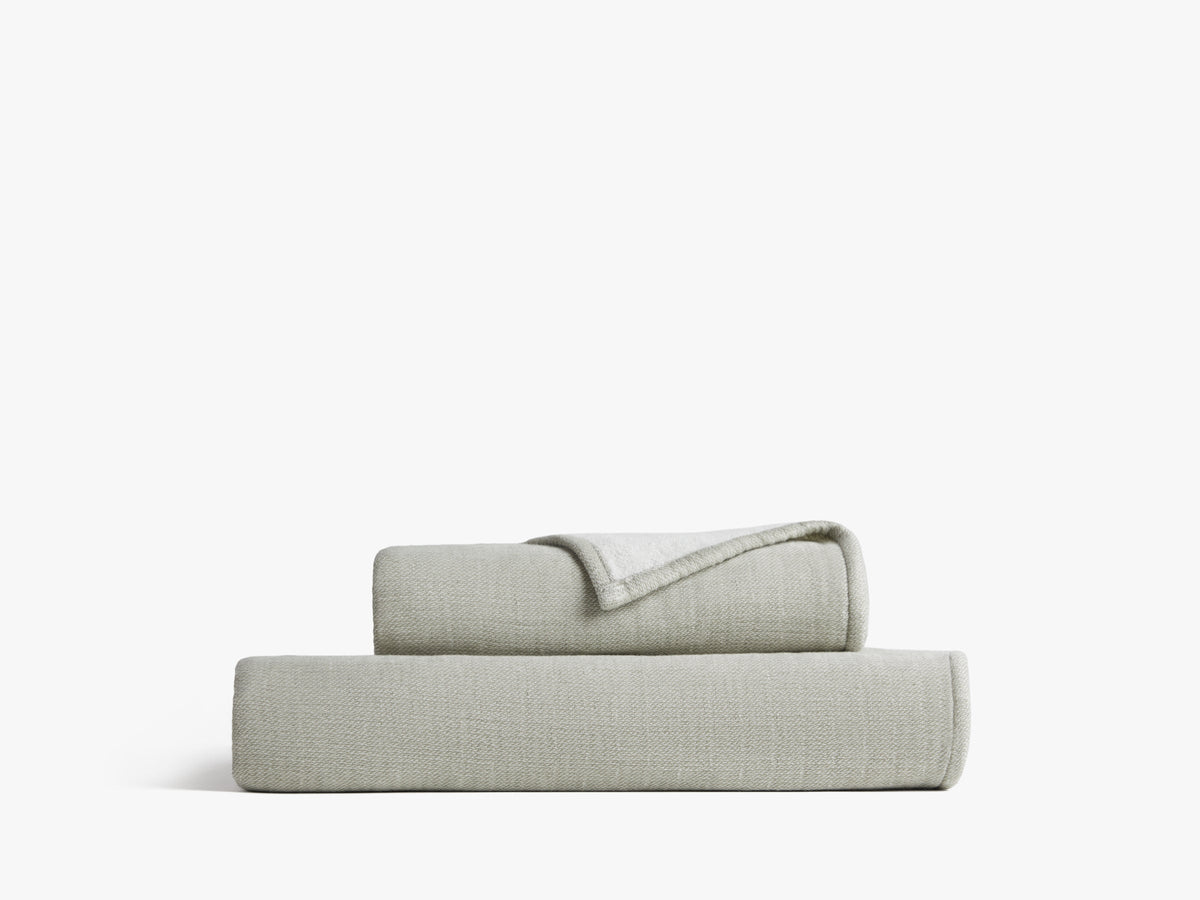 Organic Gauze Terry Towels - FINAL SALE (Moss with Cream)