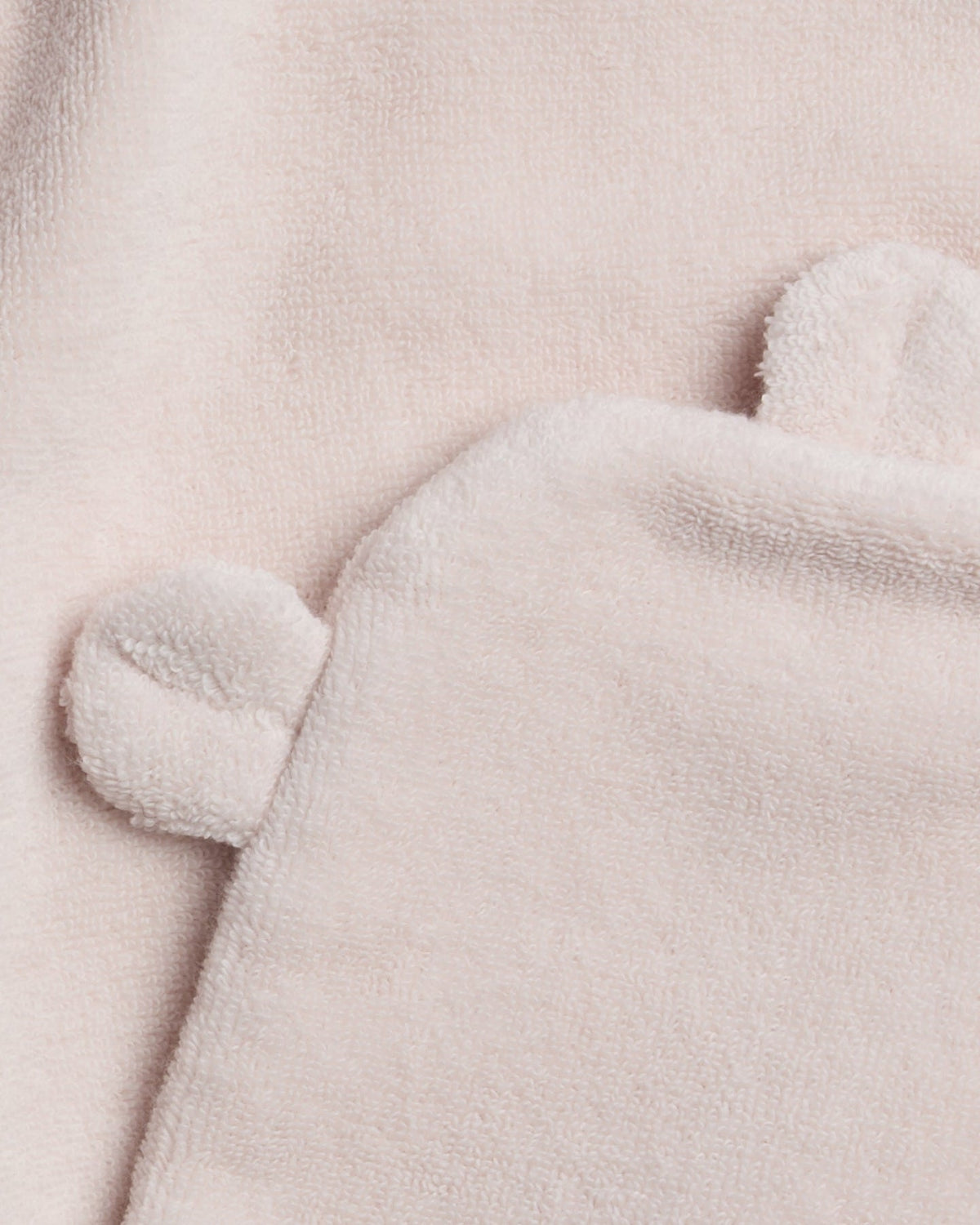 Organic Hooded Toddler Towel with Ears (Blush)