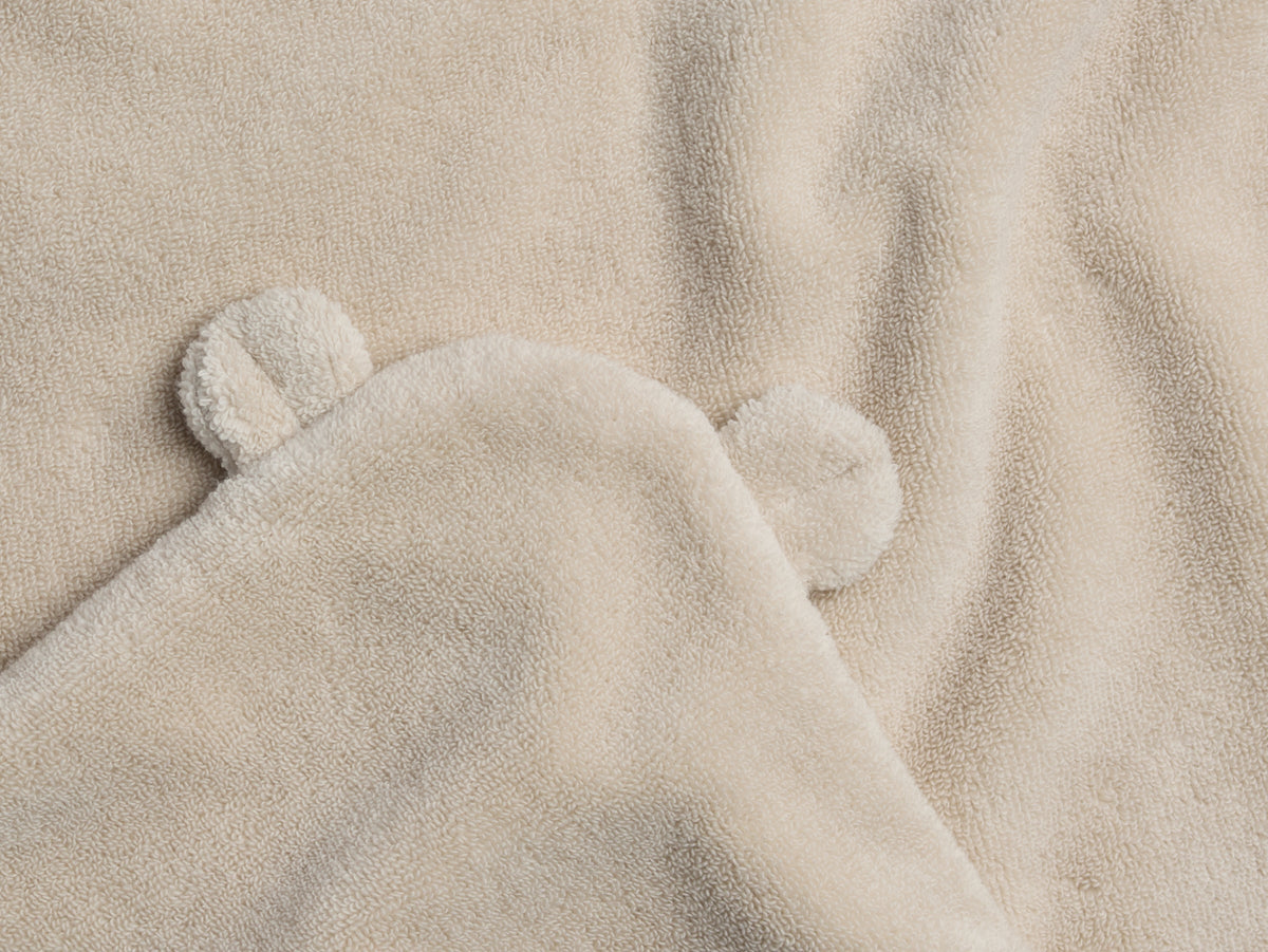 Organic Hooded Toddler Towel with Ears (Natural)