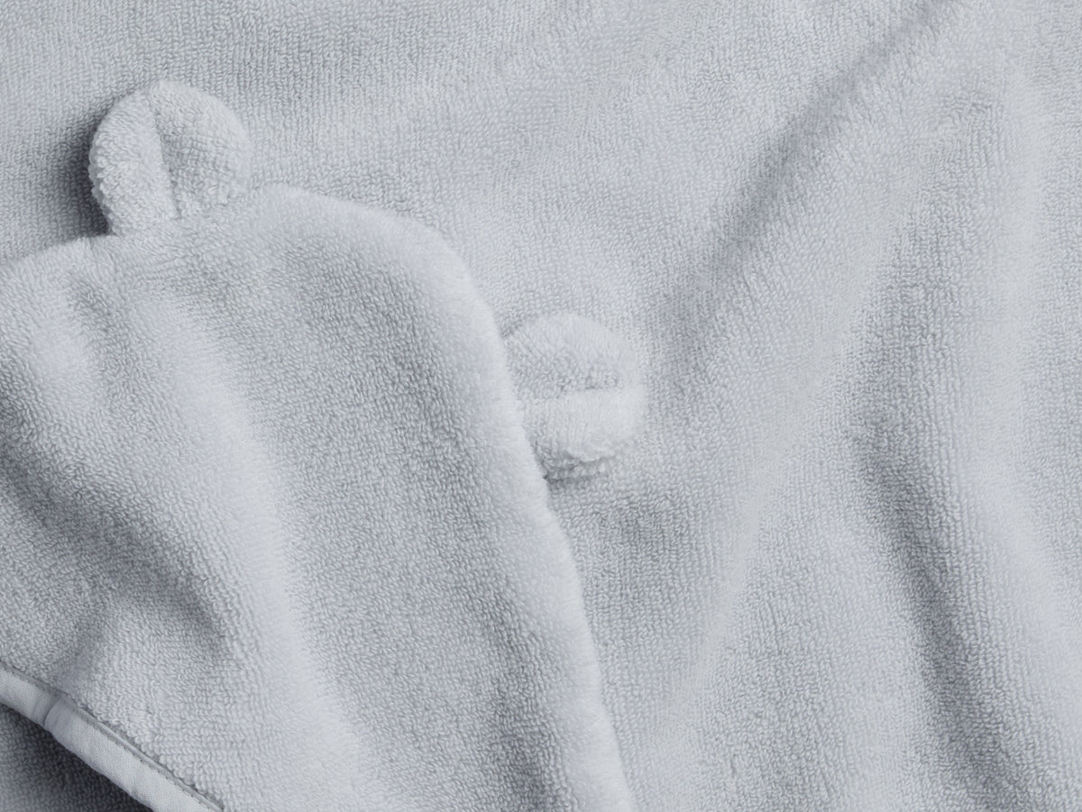 Organic Hooded Baby Towel with Ears (Sky)