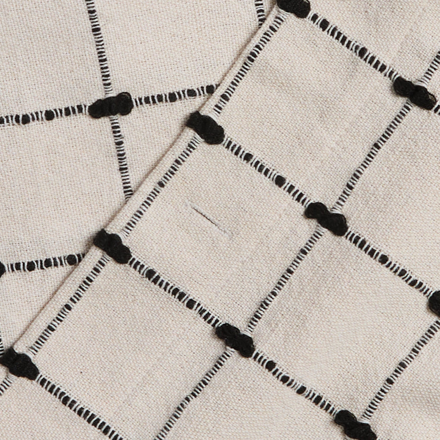 Organic Oasis Shower Curtain (Natural with Soft Black)
