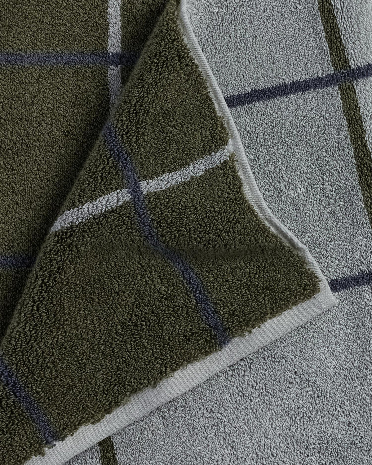 Organic Plush Tub Mat (Thyme Windowpane)