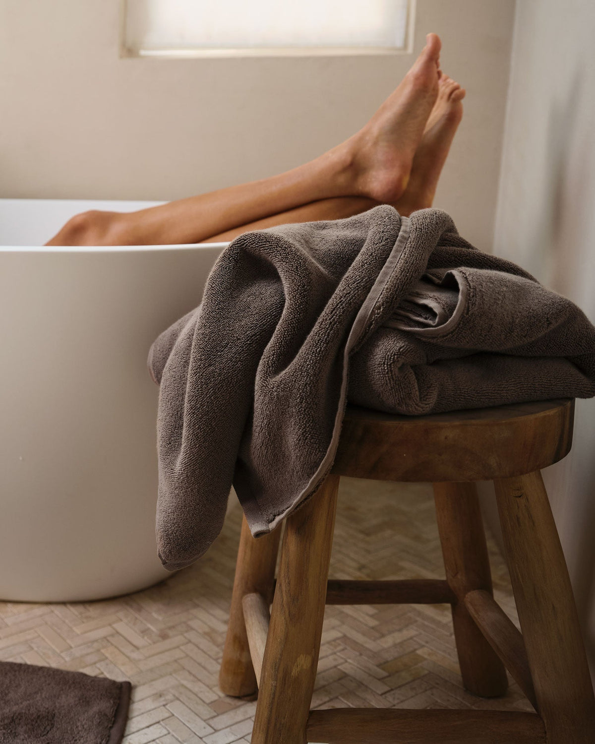 4+4 Organic Plush Bath Bundle - Warm Grey
