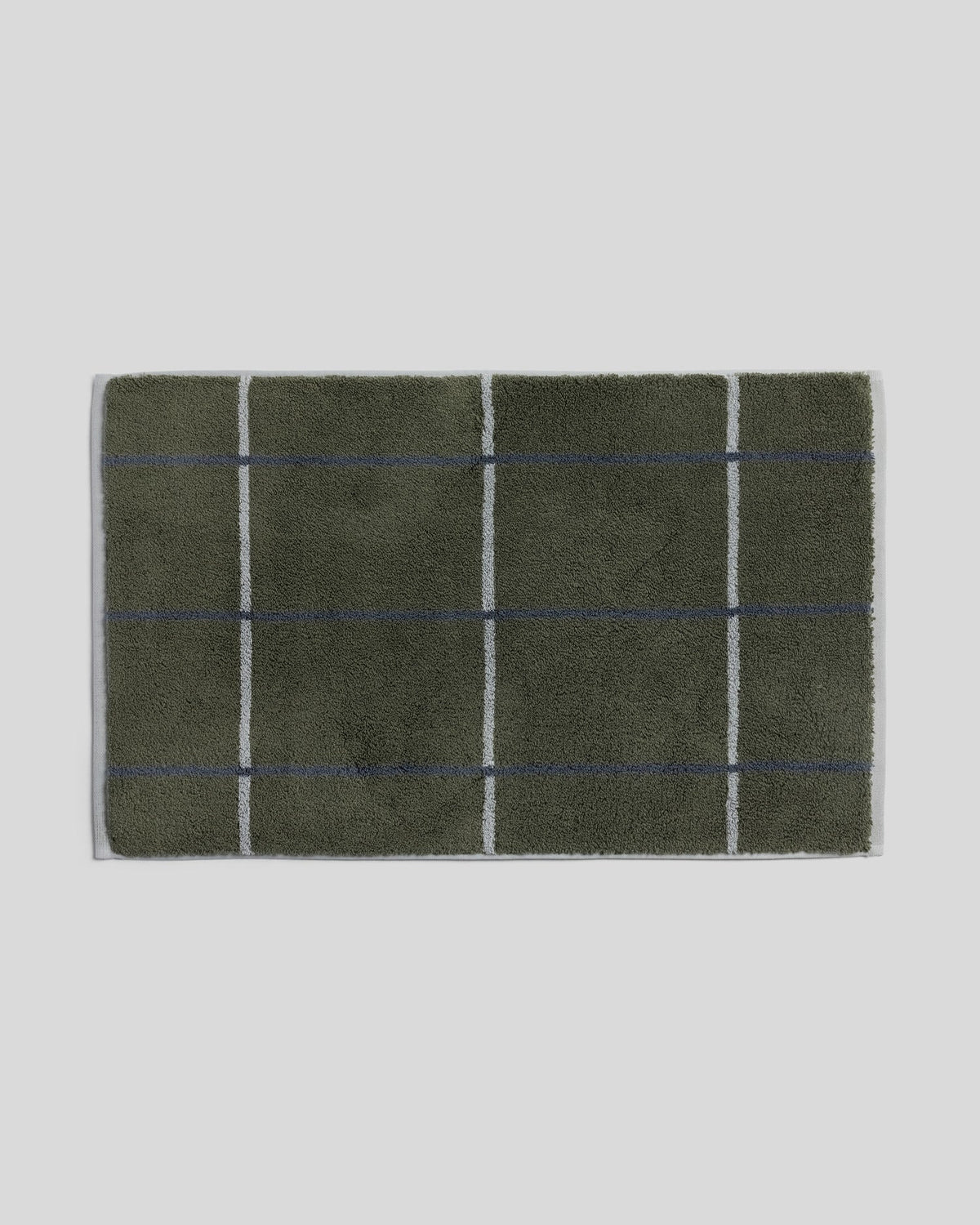 Organic Plush Tub Mat (Thyme Windowpane)