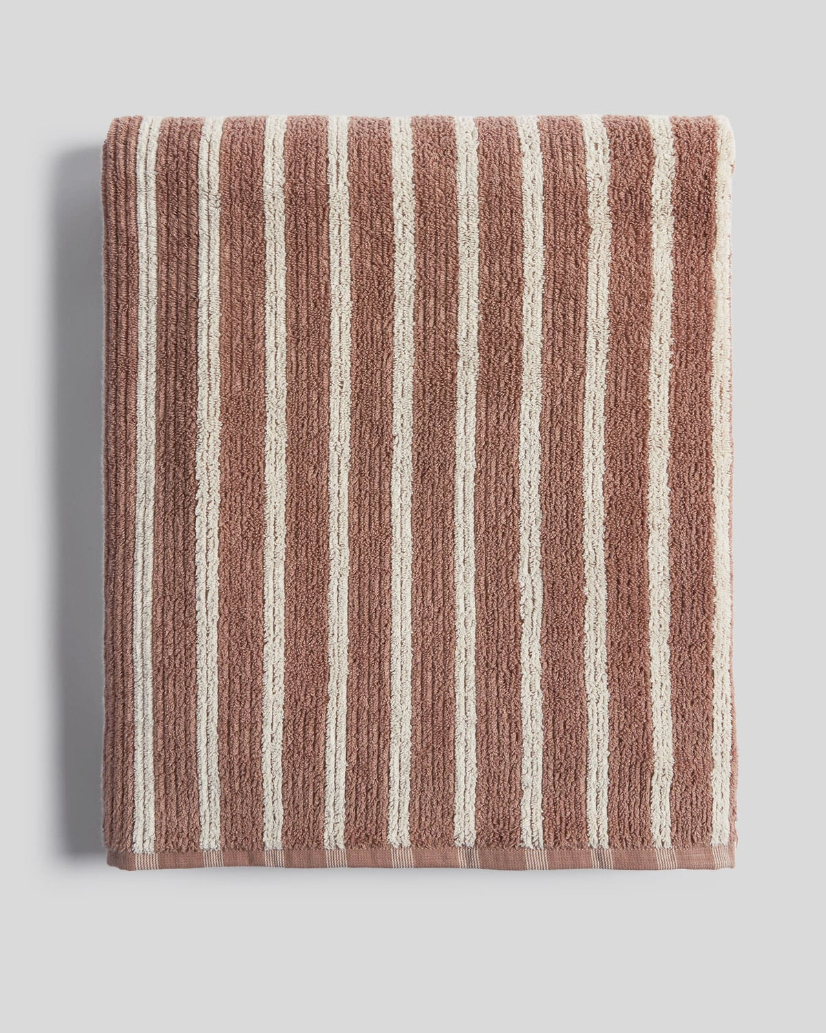 Organic Resort Stripe Towels (Adobe with Butter)