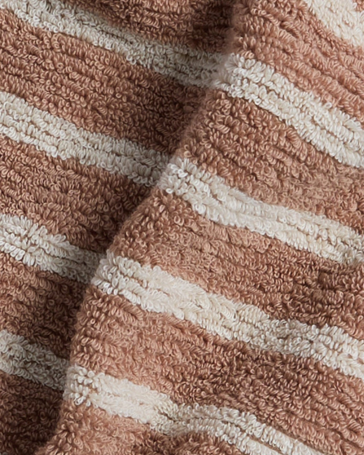 Organic Resort Stripe Towels (Adobe with Butter)