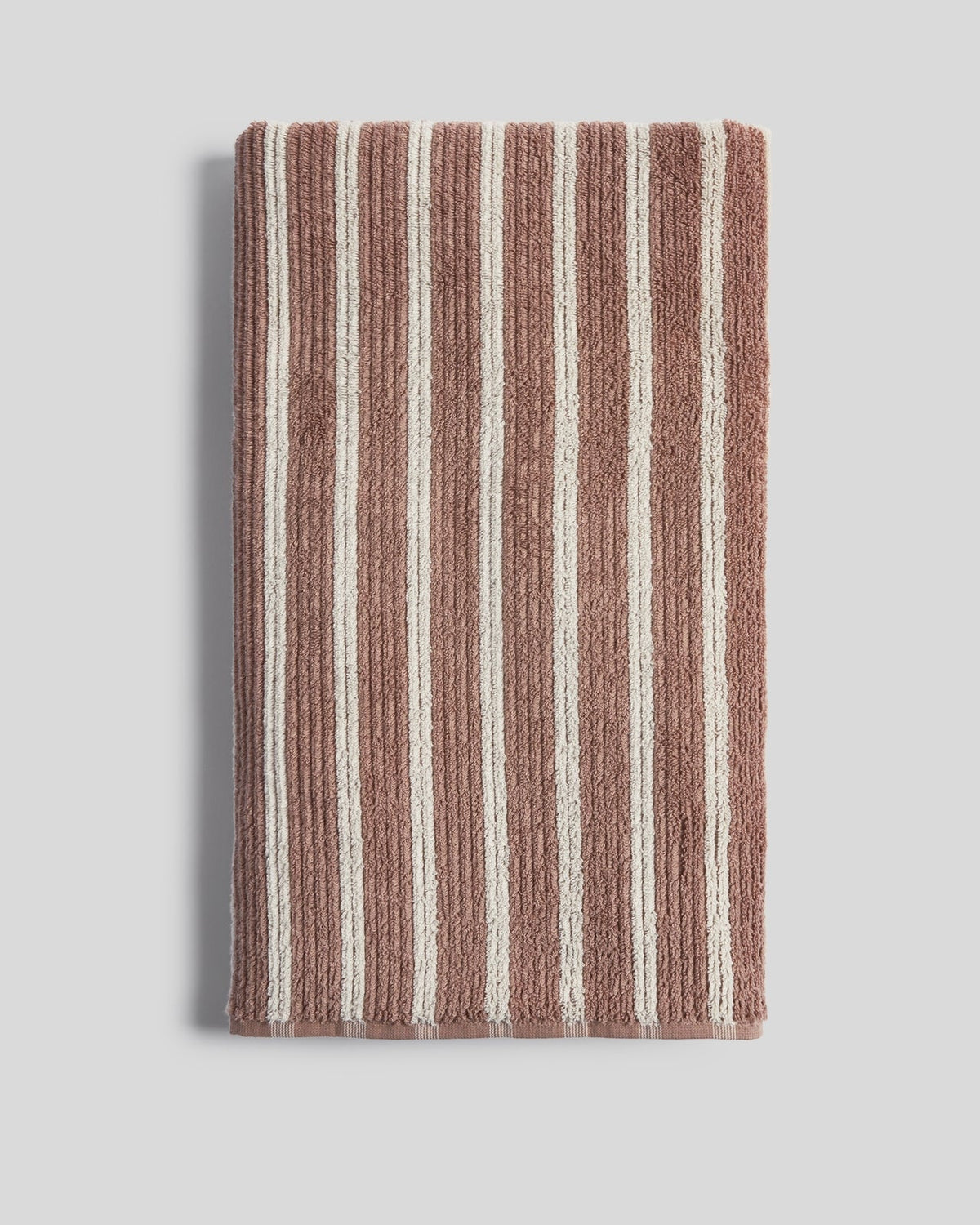 Organic Resort Stripe Towels (Adobe with Butter)