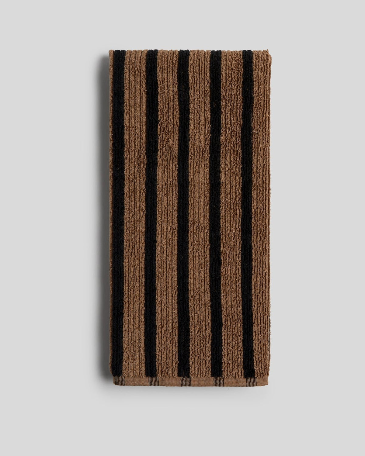 4+4 Organic Resort Stripe Bath Bundle - Camel with Soft Black
