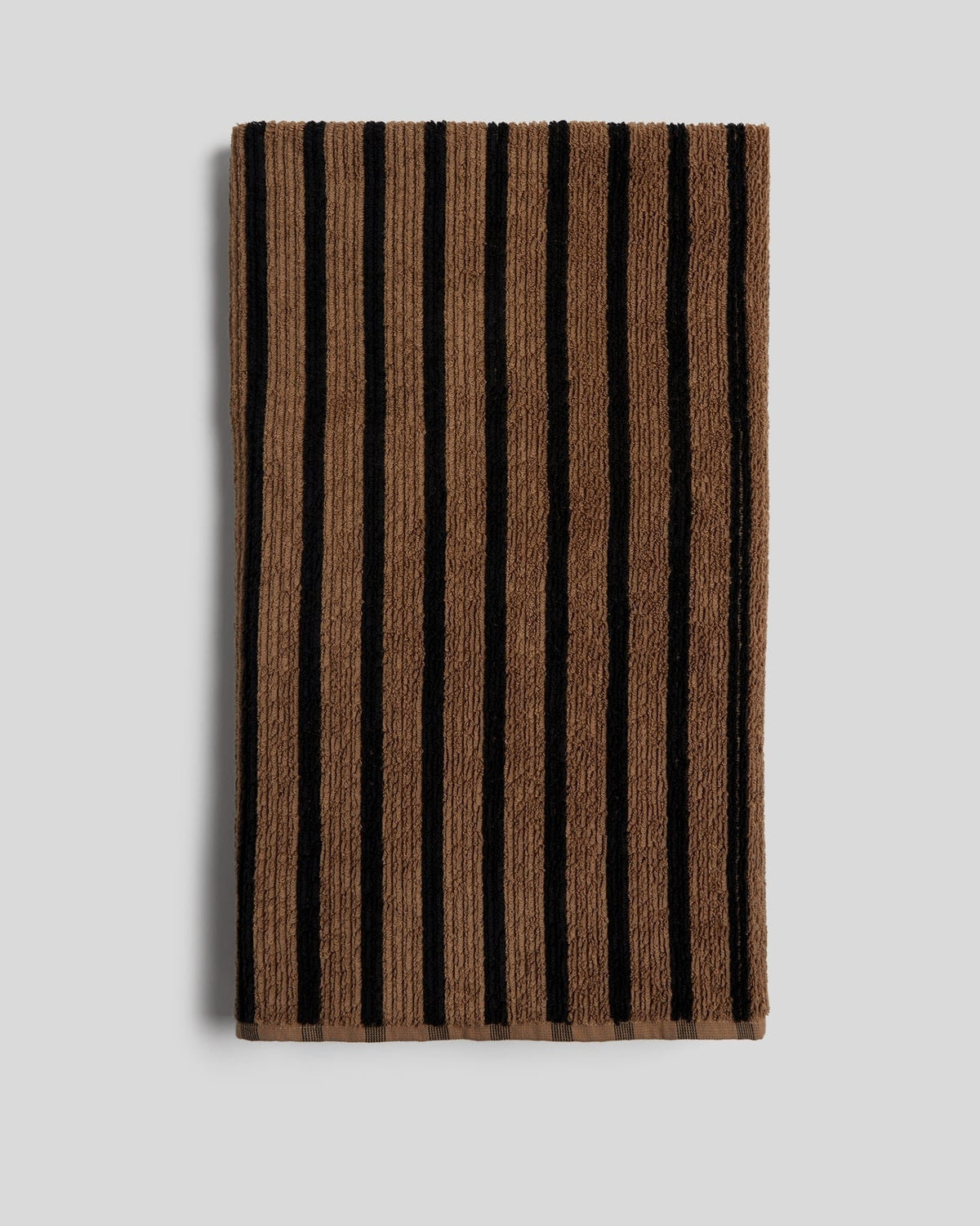 6+6 Organic Resort Stripe Bath Bundle - Camel with Soft Black