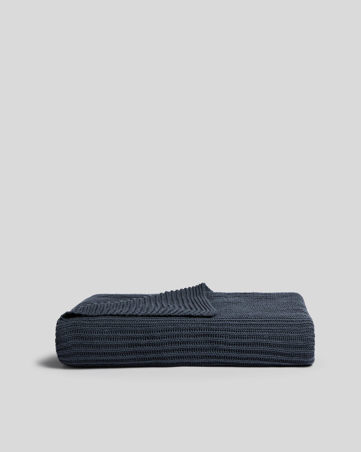 Organic Rib Knit Throw (Dusk)