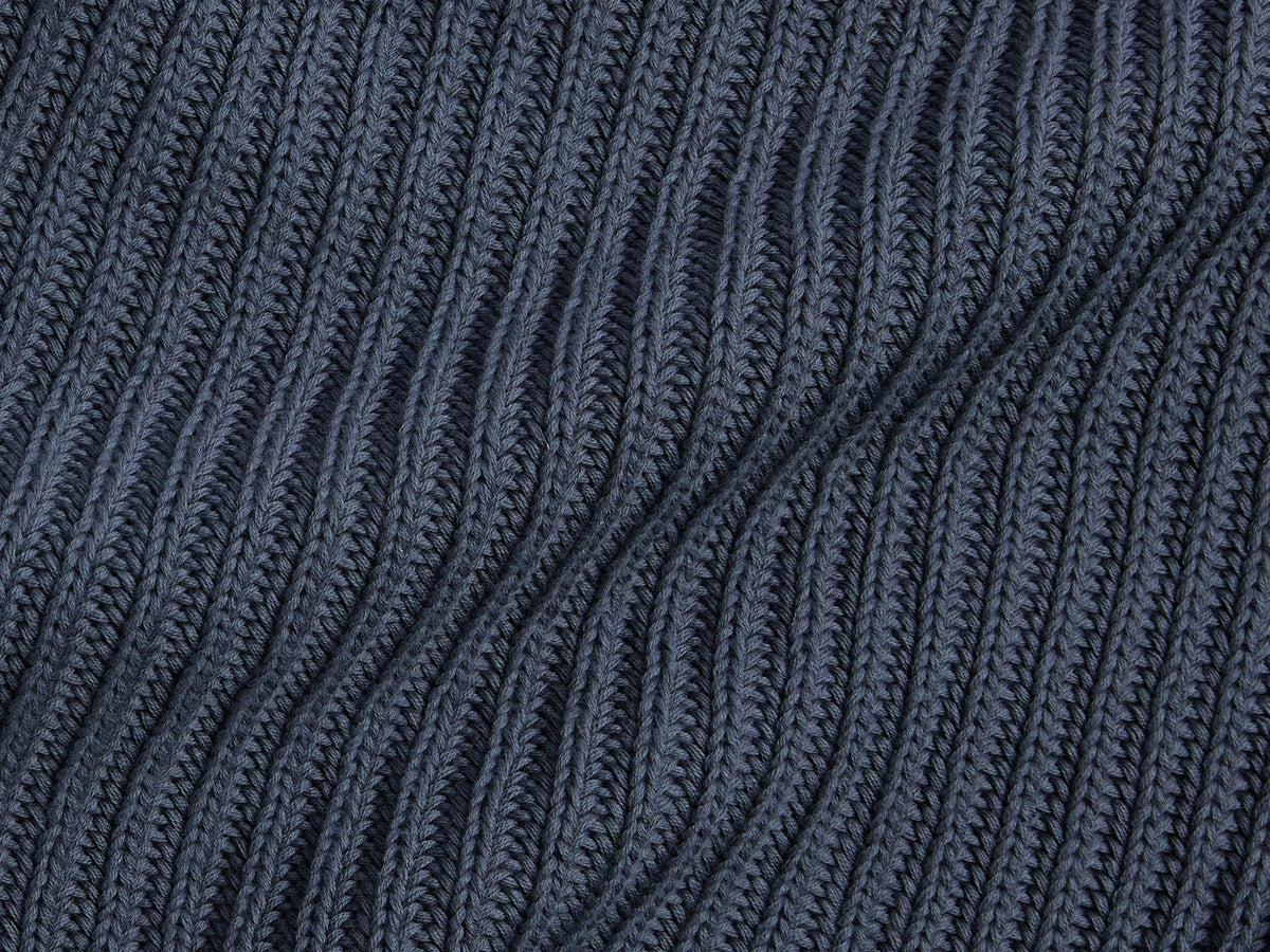Organic Rib Knit Throw (Dusk)