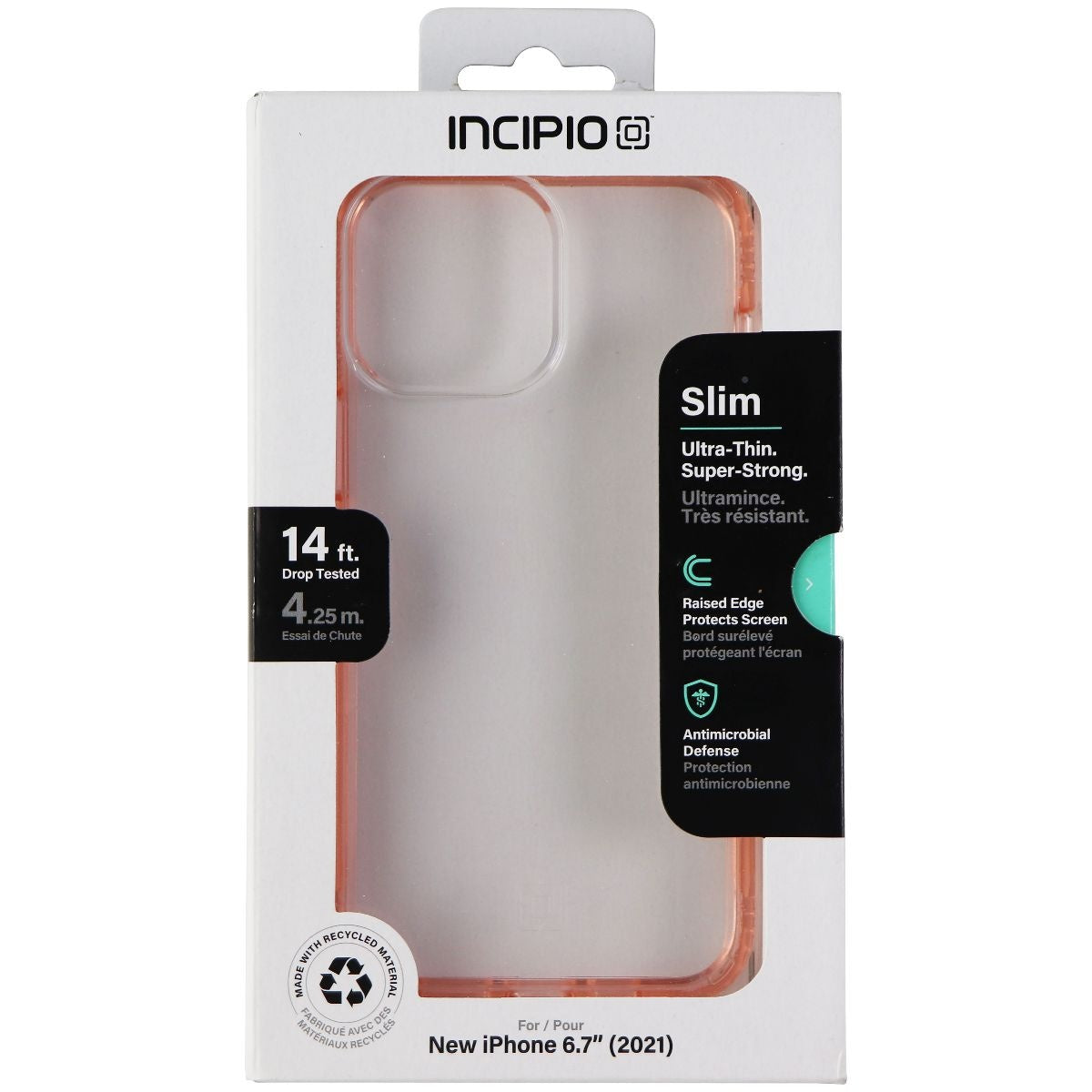 Incipio Slim Series Case for Apple iPhone 13 Pro Max - Clear/Rose Pink - New