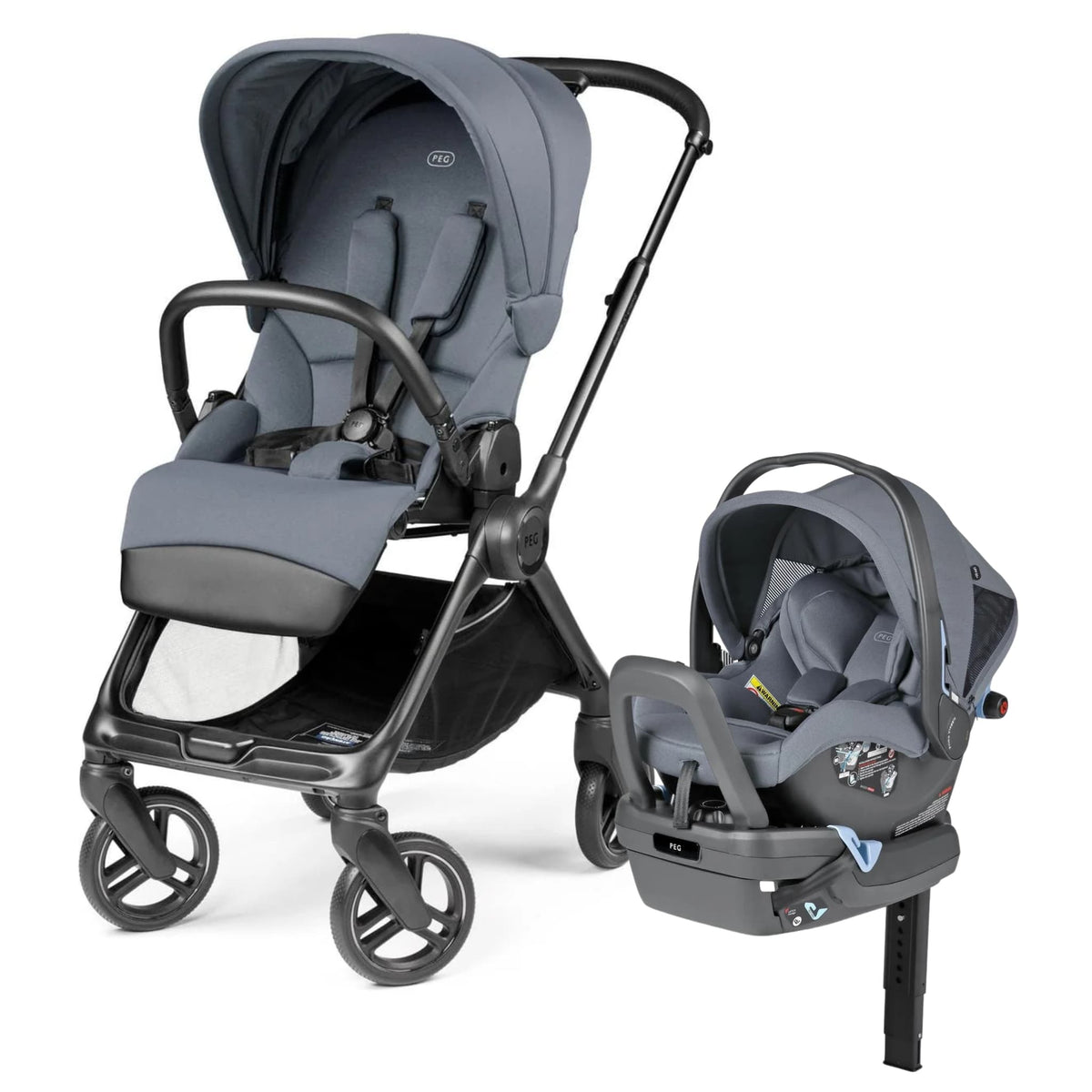 PEG Switch Reversible Handle Stroller + Primo Viaggio Nido Infant Car