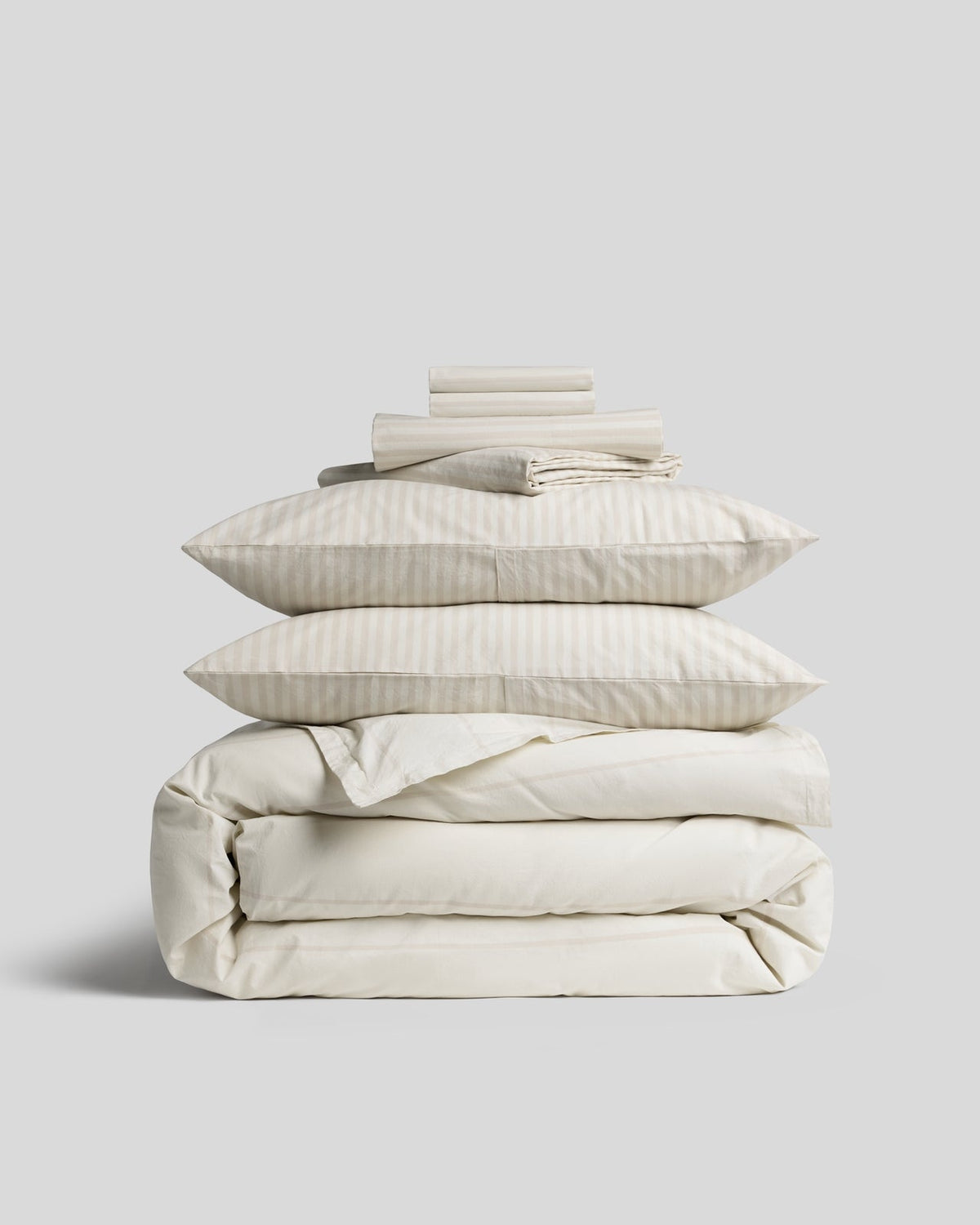 Percale Bundle - Bone Stripe TW/XL