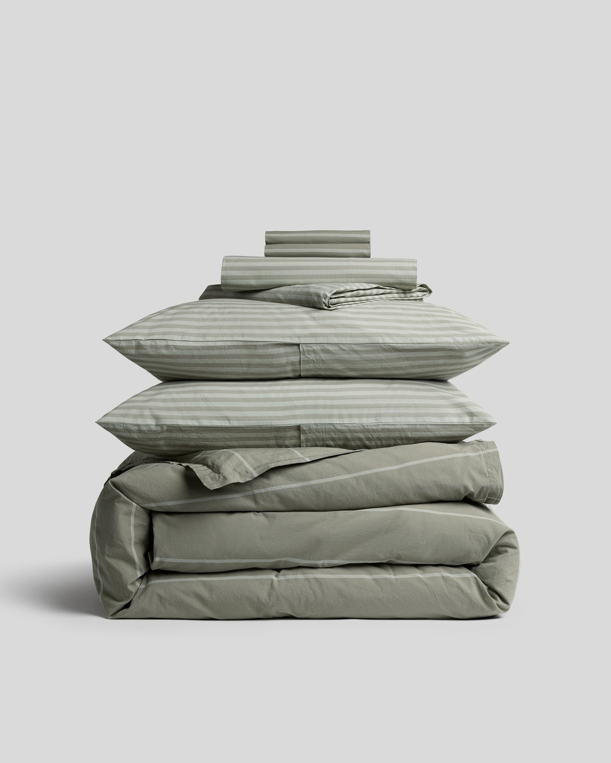 Percale Bundle - Moss Stripe TW/XL