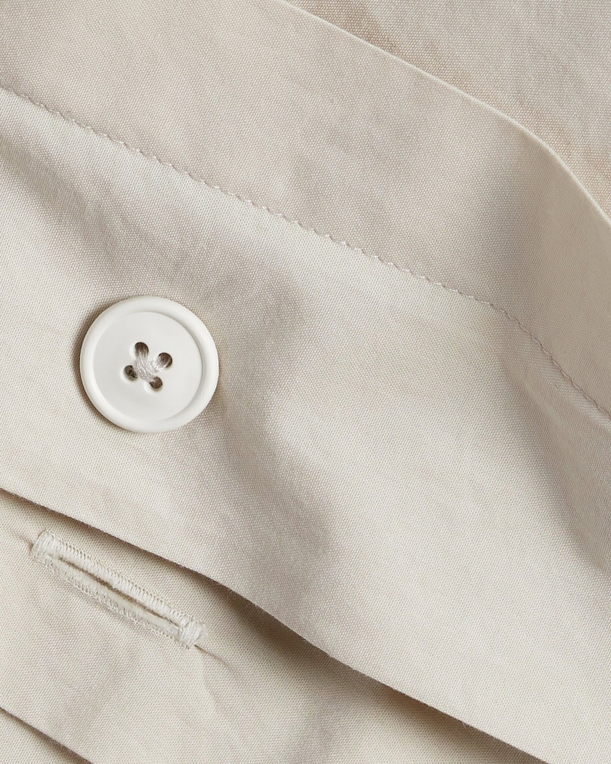 Percale Duvet Cover Set - Bone F/Q