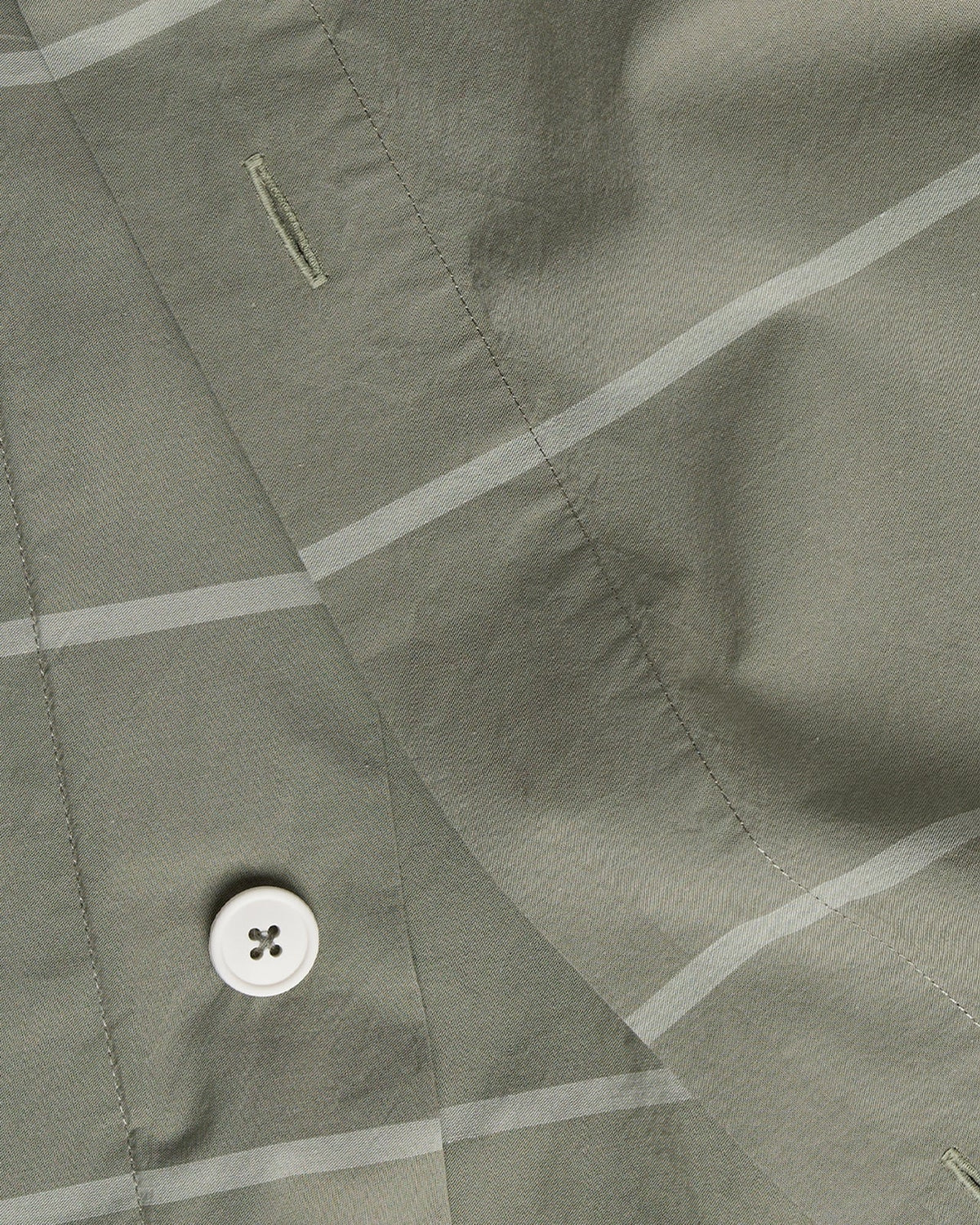 Percale Duvet Cover Set - Moss Stripe TW/XL