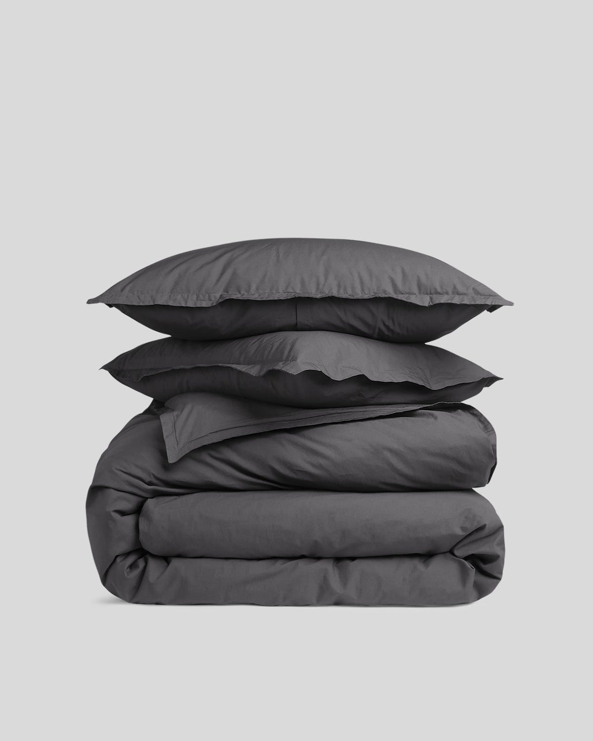 Percale Duvet Cover Set - Slate F/Q