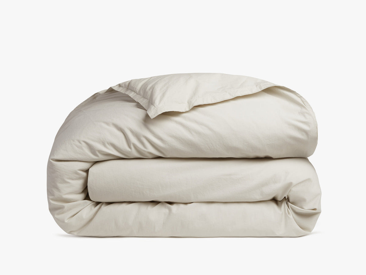 Percale Duvet Cover - FINAL SALE (Sand)