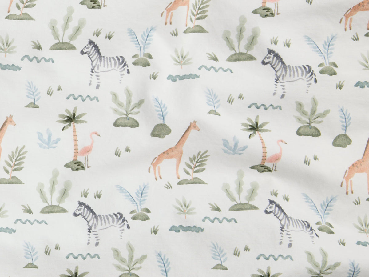 Percale Crib Sheet (Animal Print)