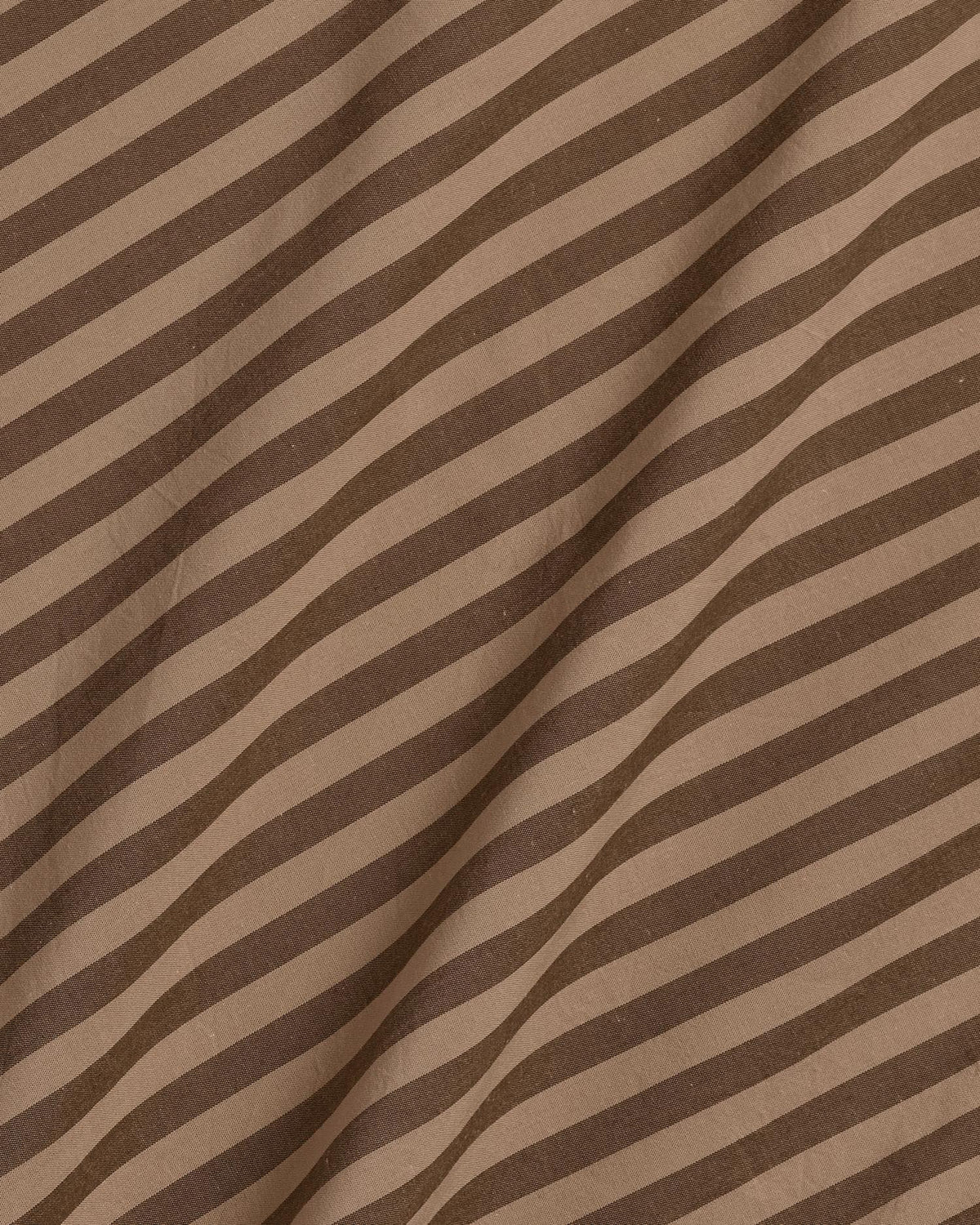 Percale Fitted Sheet (Adobe Stripe)