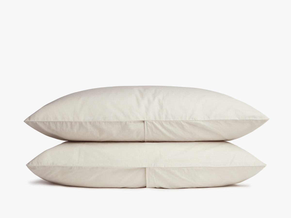 Percale Pillowcase Set - FINAL SALE (Sand)