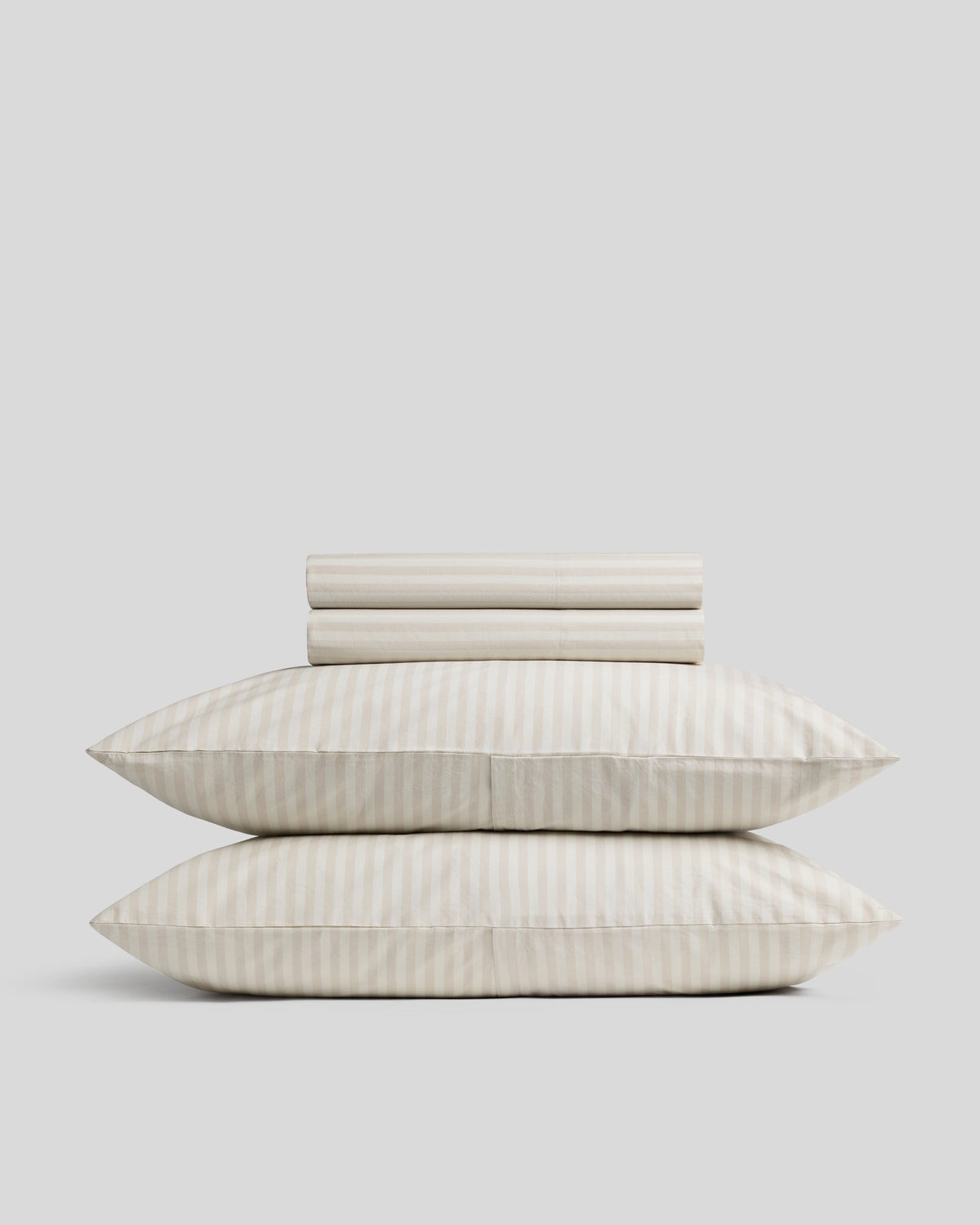 Percale Sheet Set - Bone Stripe TW/XL