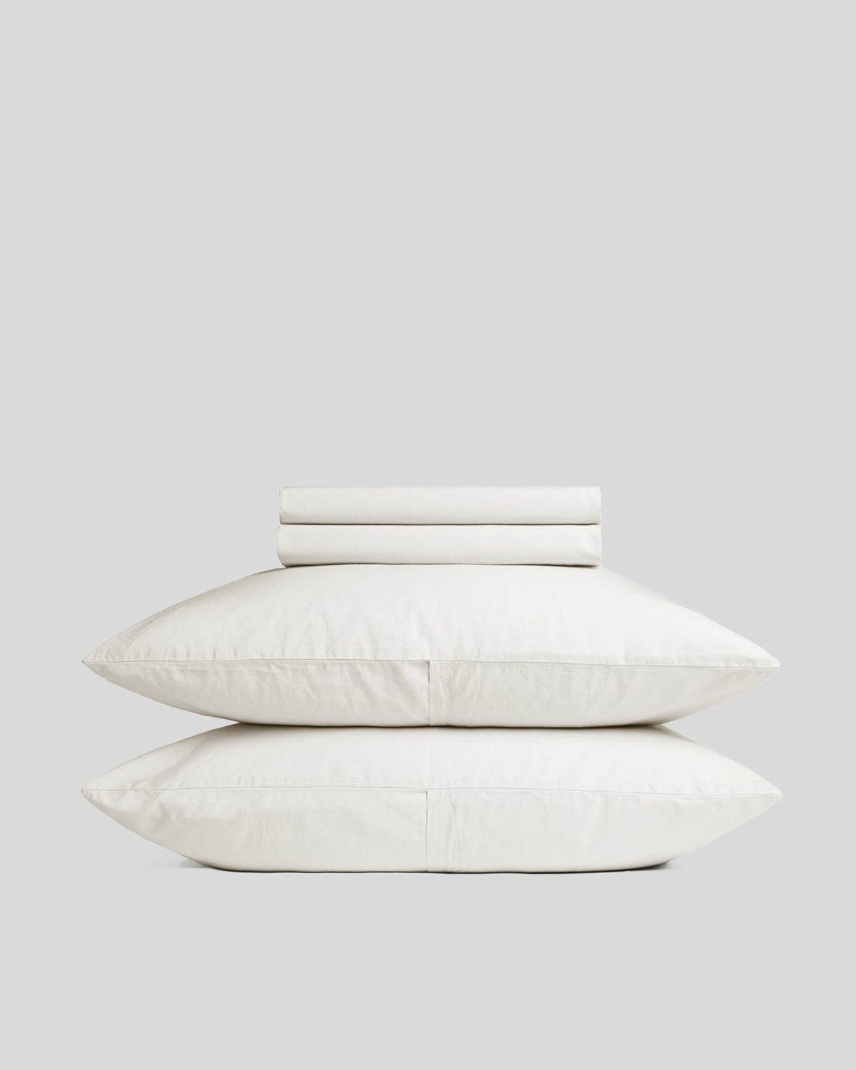Percale Sheet Set - Cream K/CK