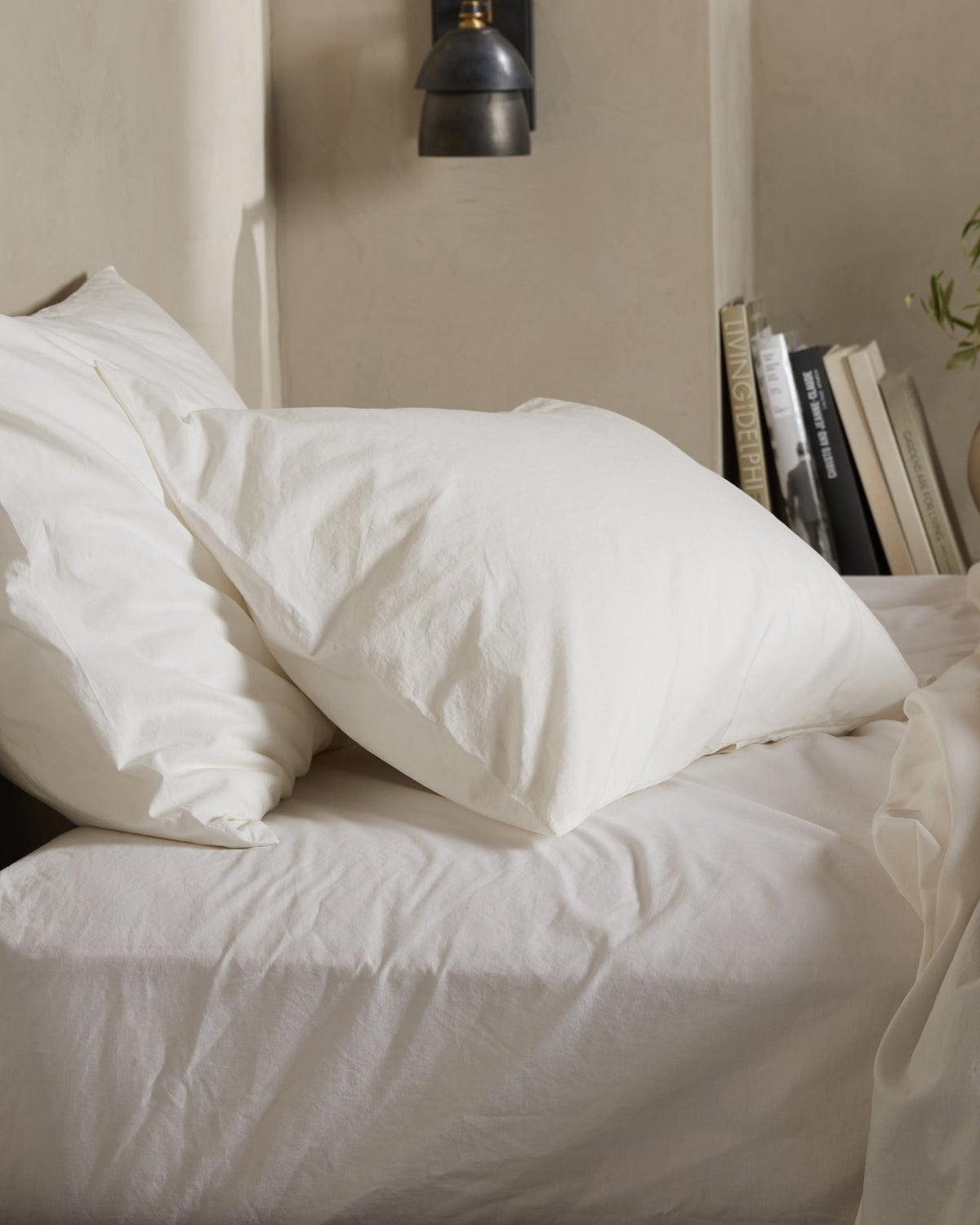 Percale Sheet Set - Cream K/CK