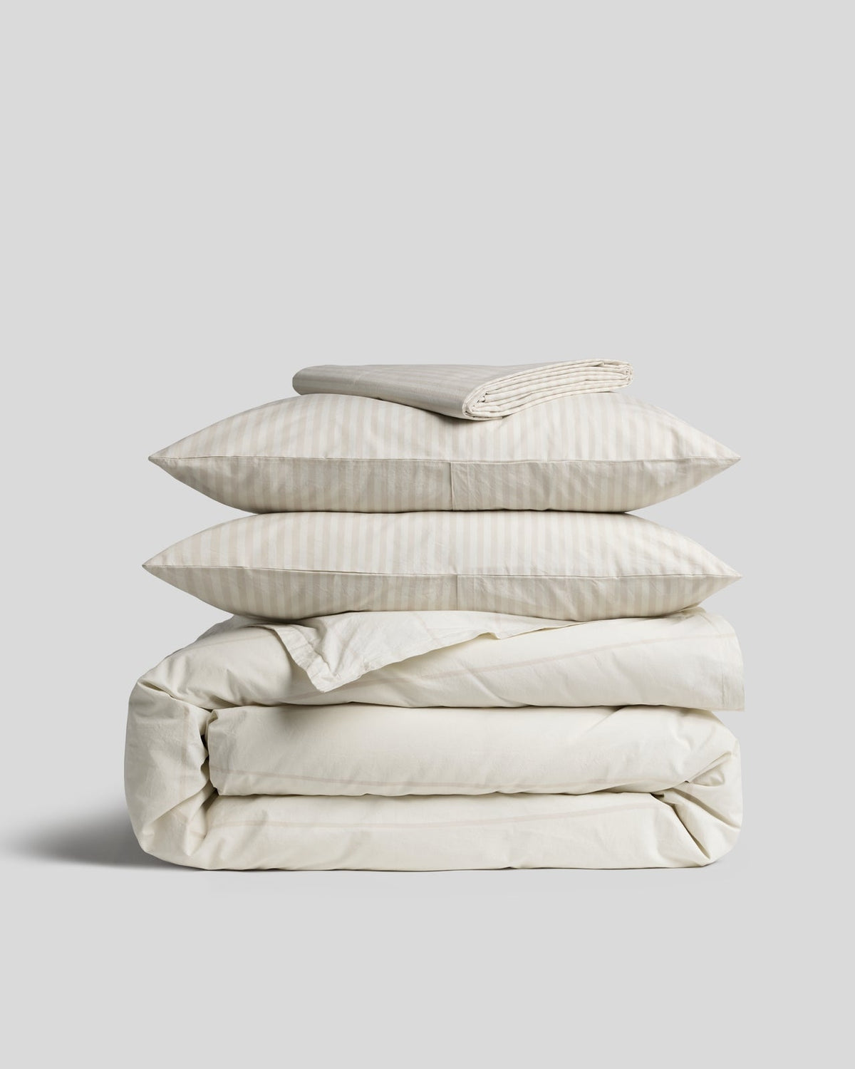 Percale Venice Set - Bone Stripe TW/XL