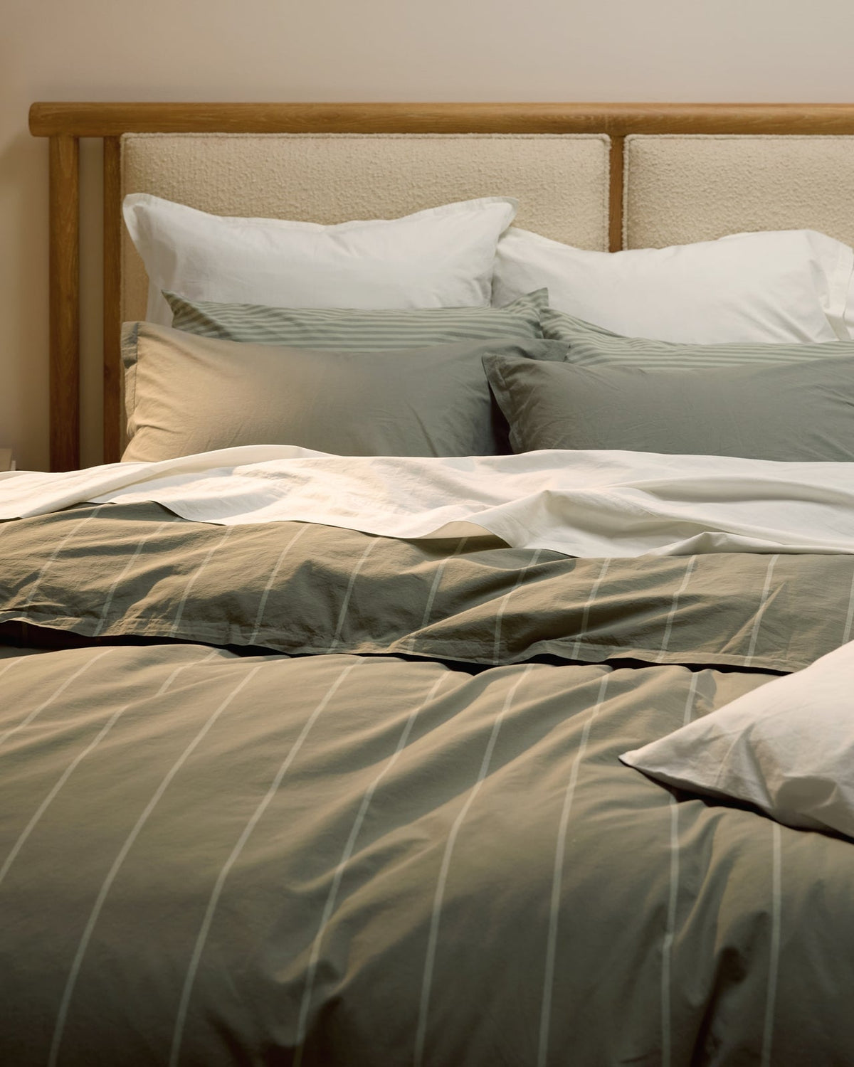 Percale Venice Set - Moss Stripe TW/XL