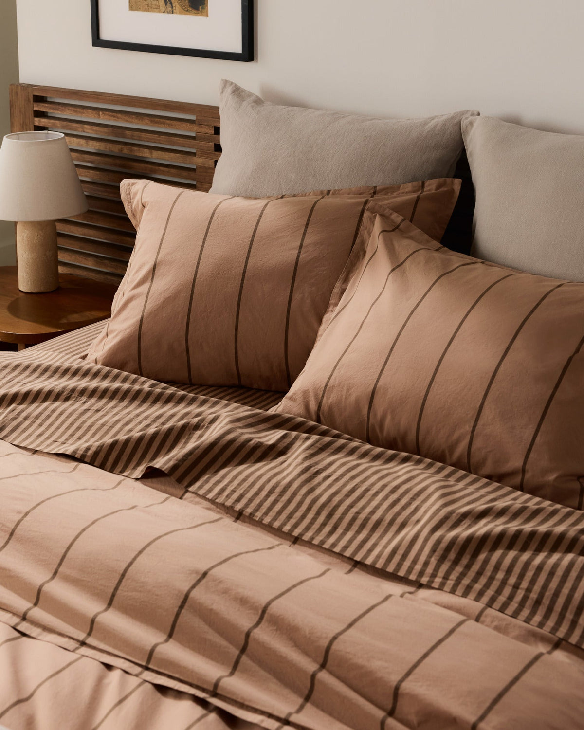 Percale Sham Set (Adobe Stripe)