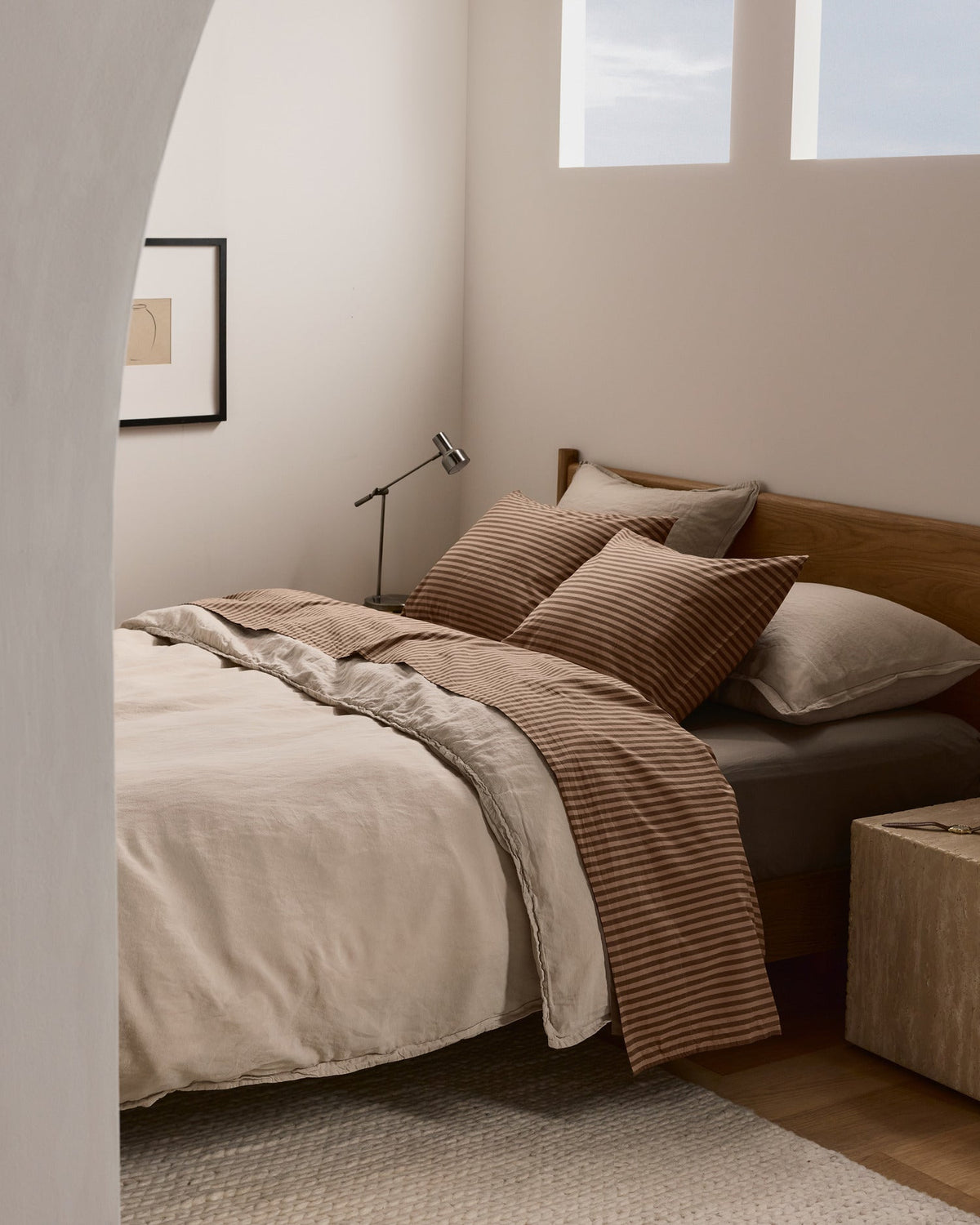 Percale Top Sheet (Adobe Stripe)