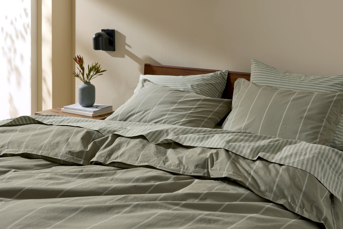 Percale Bundle - Moss Stripe TW/XL