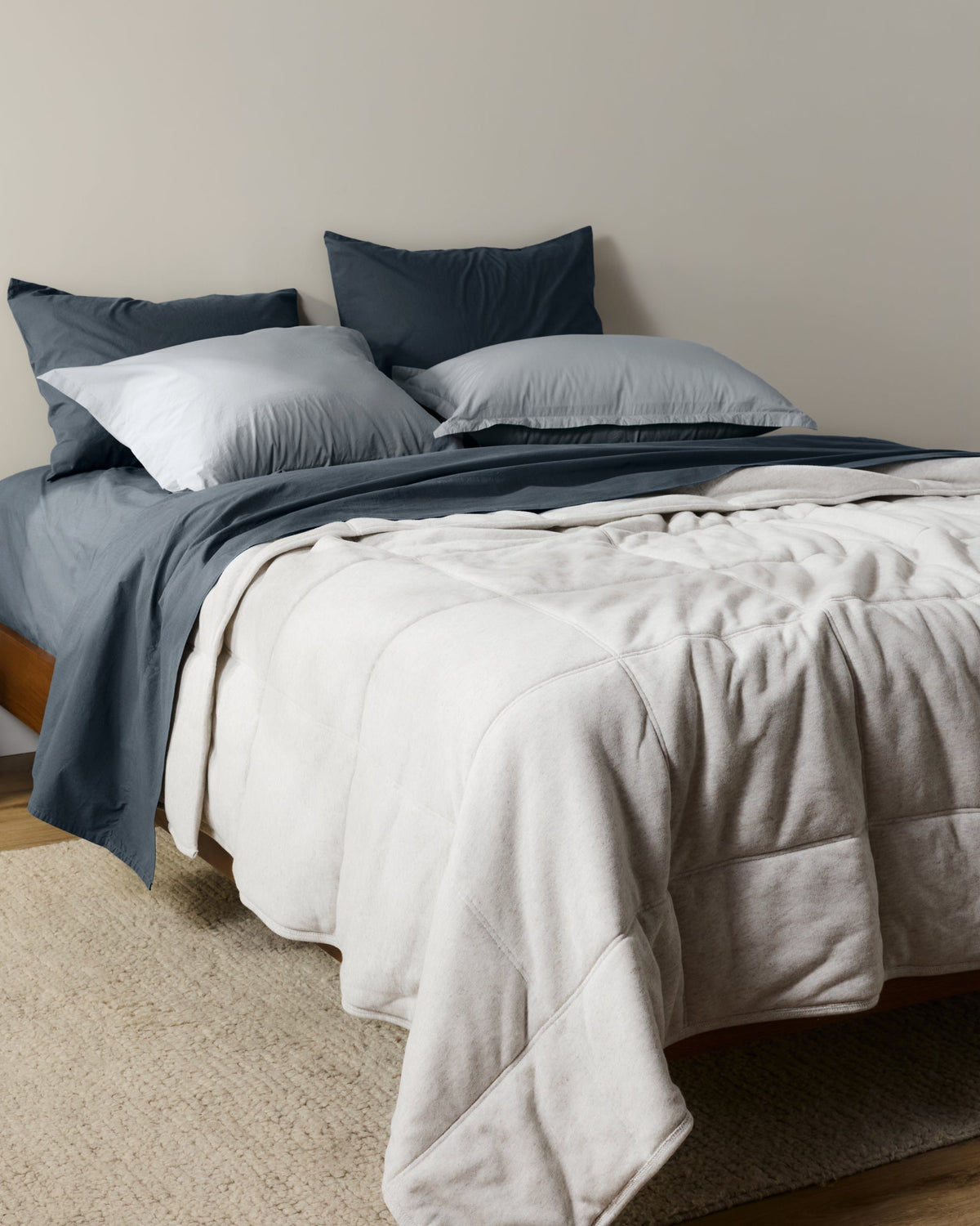 Linen Tencel Jersey Quilt - FINAL SALE (Heathered Oatmeal)